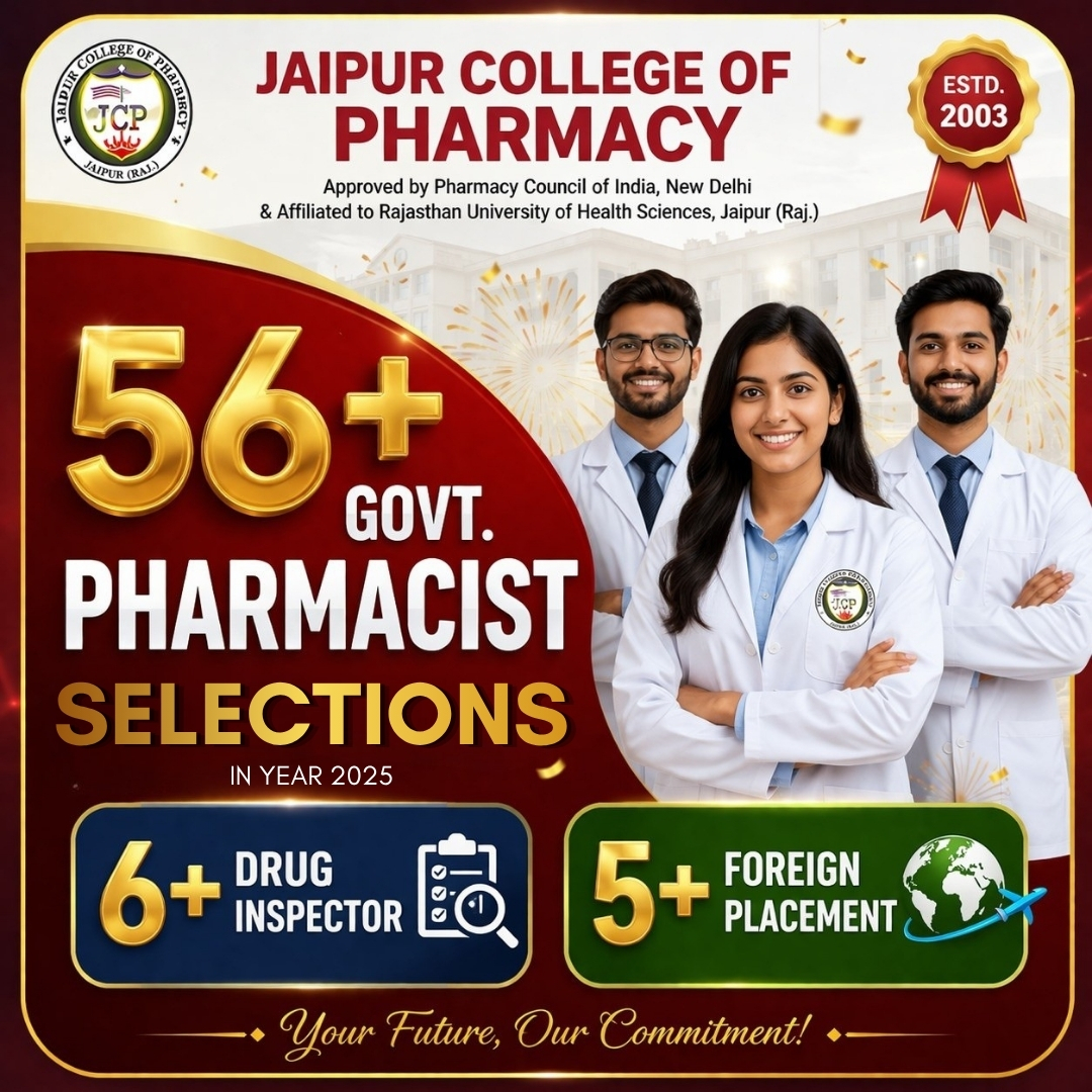 Jaipur College of Pharmacy placements and admission highlight