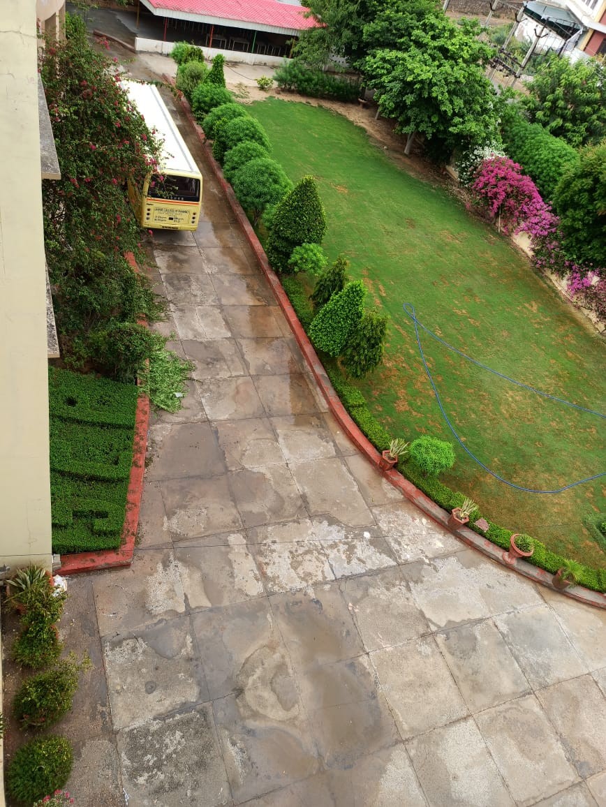 Green garden area at Jaipur College of Pharmacy