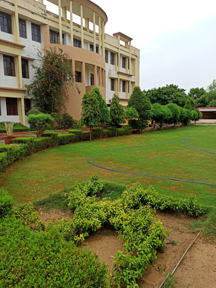 Green campus pathway and gardens