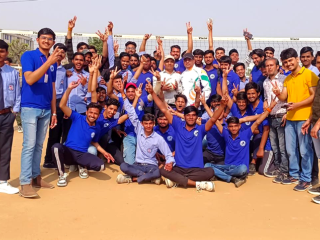 Students participating in athletics